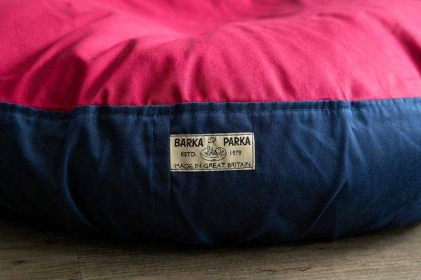 Barka Parka Dog Bed - Burgundy and navy - Image 2